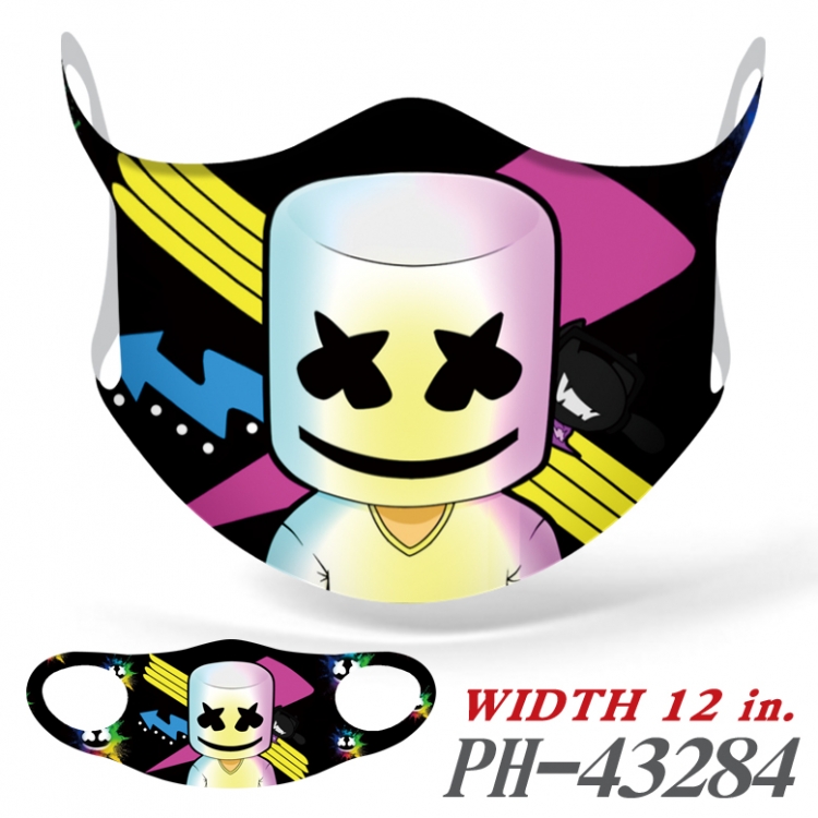 American mysterious DJ  Full color  Anime Ice silk   Mask   price for 5 pcs PH43284A