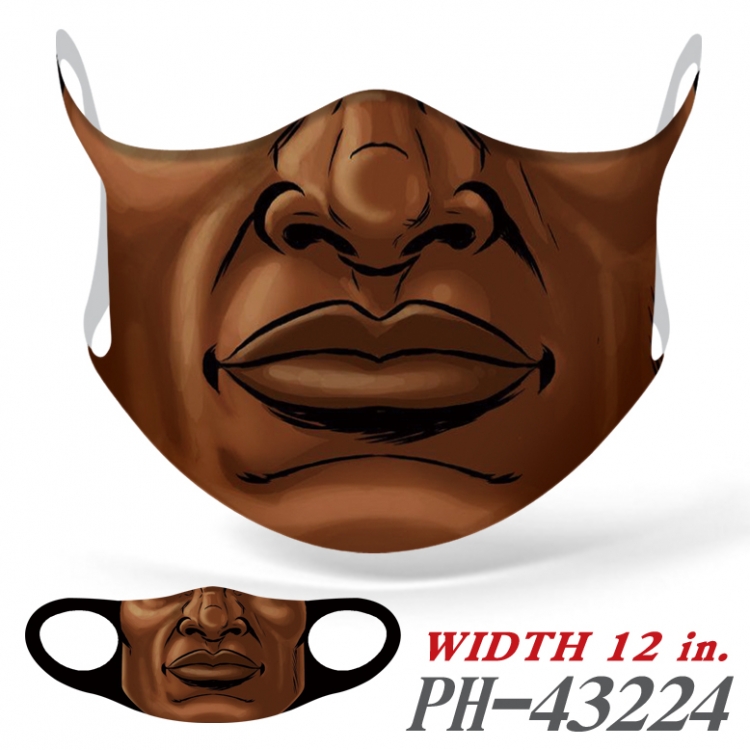 Funny mouth Full color Ice silk seamless Mask   price for 5 pcs  PH43224A