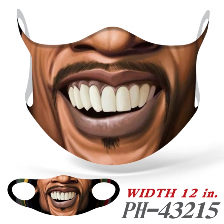 Funny mouth Full color Ice silk seamless Mask   price for 5 pcs  PH43215A