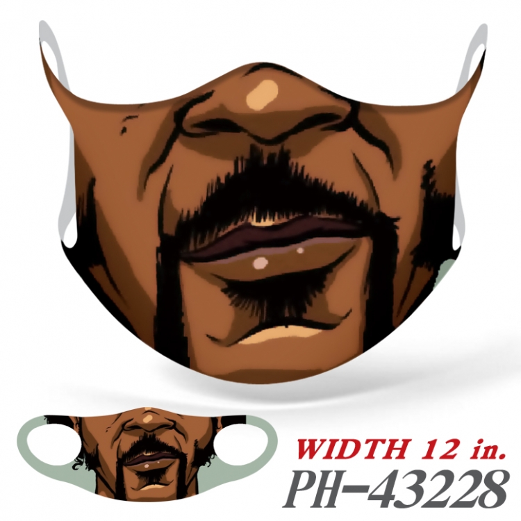 Funny mouth Full color Ice silk seamless Mask   price for 5 pcs  PH43228A