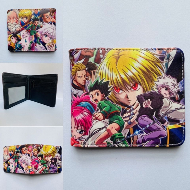HunterXHunter Short color picture two fold wallet 11X9.5CM 60G