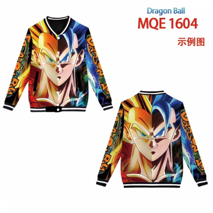 DRAGON BALL Full color round neck baseball uniform coat Hoodie XS to 4XL 8 sizes MQE1604