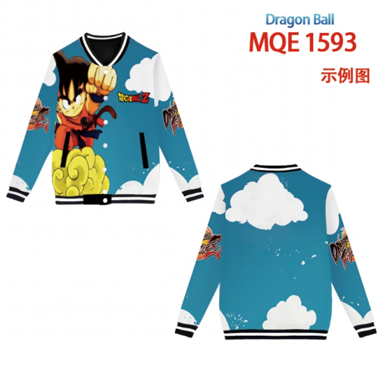 DRAGON BALL Full color round neck baseball uniform coat Hoodie XS to 4XL 8 sizes MQE1593