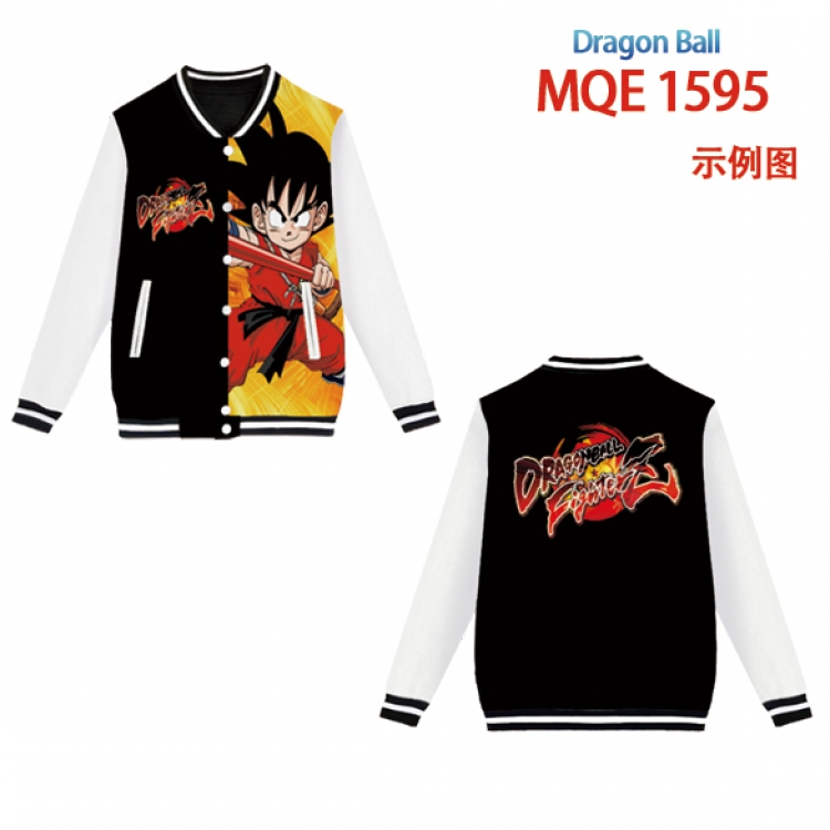 DRAGON BALL Full color round neck baseball uniform coat Hoodie XS to 4XL 8 sizes MQE1595