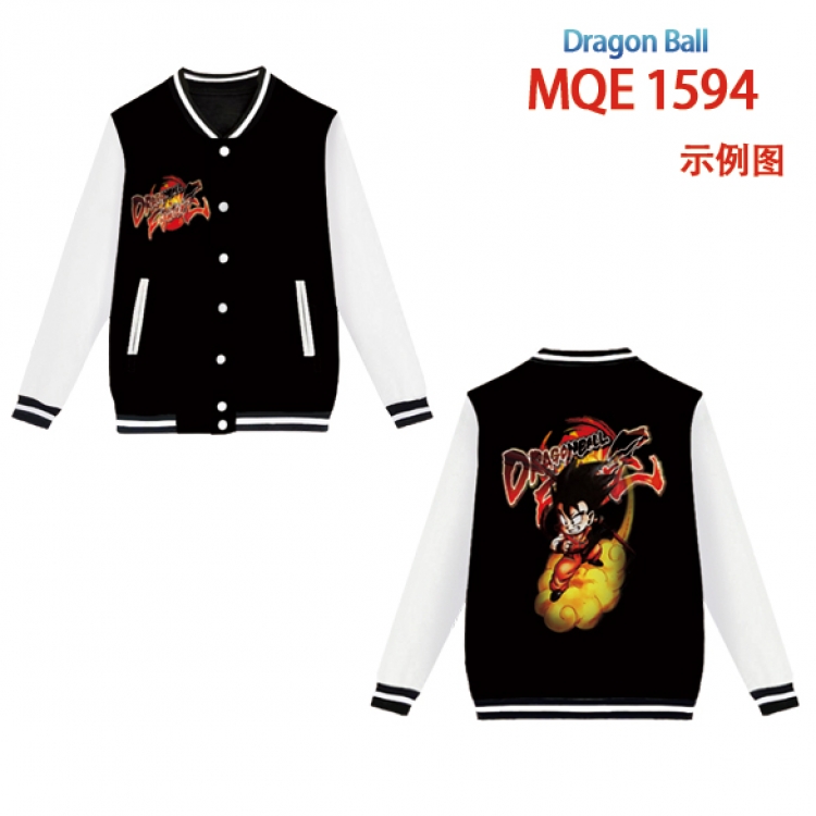 DRAGON BALL Full color round neck baseball uniform coat Hoodie XS to 4XL 8 sizes MQE1594