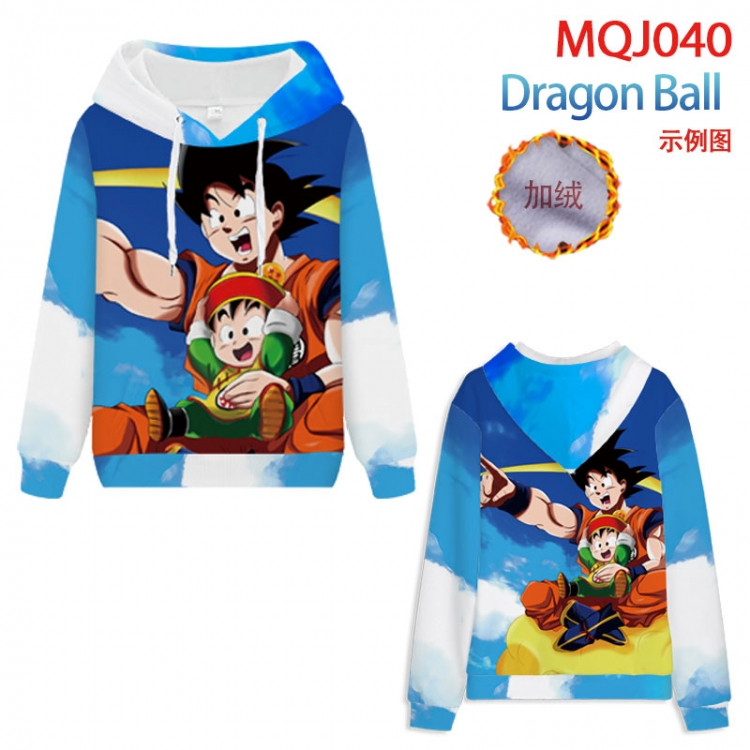 DRAGON BALL Full Color Patch velvet pocket Sweatshirt Hoodie EUR SIZE 9 sizes from XXS to XXXXL MQJ040