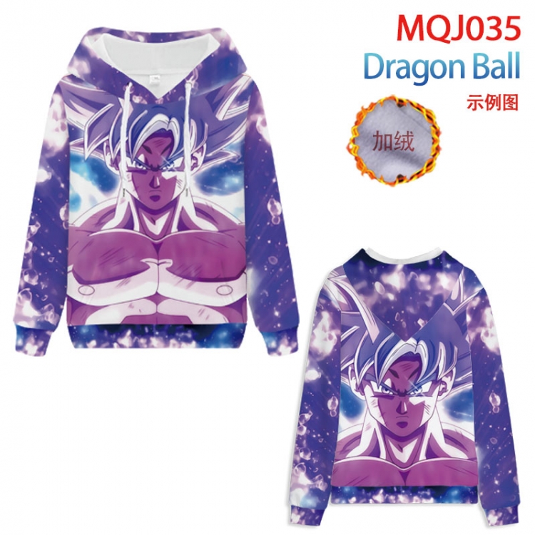 DRAGON BALL Full Color Patch velvet pocket Sweatshirt Hoodie EUR SIZE 9 sizes from XXS to XXXXL MQJ035