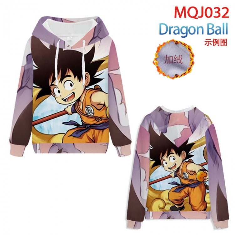 DRAGON BALL Full Color Patch velvet pocket Sweatshirt Hoodie EUR SIZE 9 sizes from XXS to XXXXL MQJ032