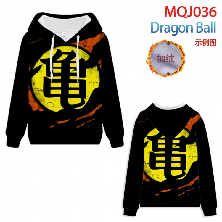 DRAGON BALL Full Color Patch velvet pocket Sweatshirt Hoodie EUR SIZE 9 sizes from XXS to XXXXL MQJ036