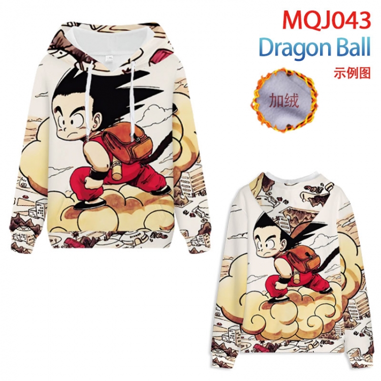 DRAGON BALL Full Color Patch velvet pocket Sweatshirt Hoodie EUR SIZE 9 sizes from XXS to XXXXL MQJ043