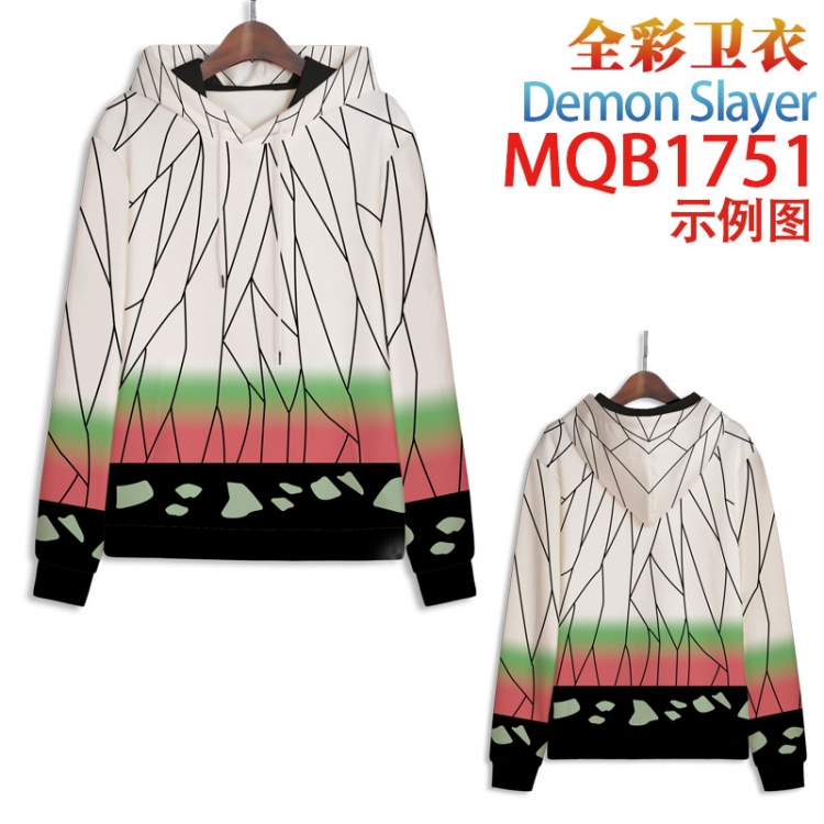Demon Slayer Kimets Full Color Patch pocket Sweatshirt Hoodie 8 sizes from  XS to XXXXL  MQB1751
