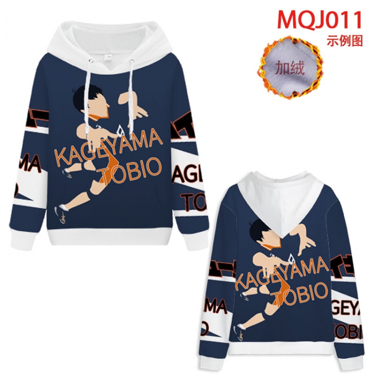 Haikyuu!! Full Color Patch velvet pocket Sweatshirt Hoodie EUR SIZE 9 sizes from XXS to XXXXL MQJ011