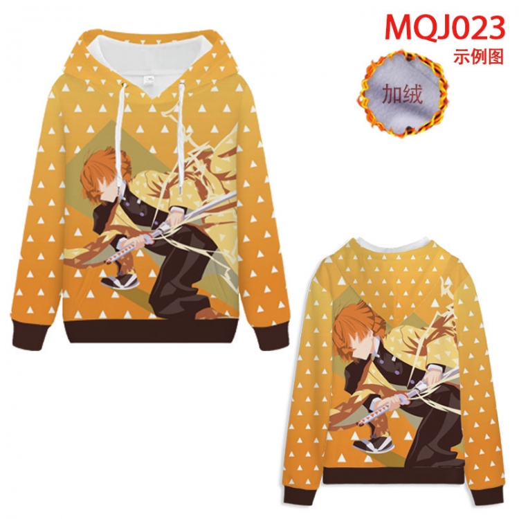 Demon Slayer Kimets Full Color Patch velvet pocket Sweatshirt Hoodie EUR SIZE 9 sizes from XXS to XXXXL MQJ023