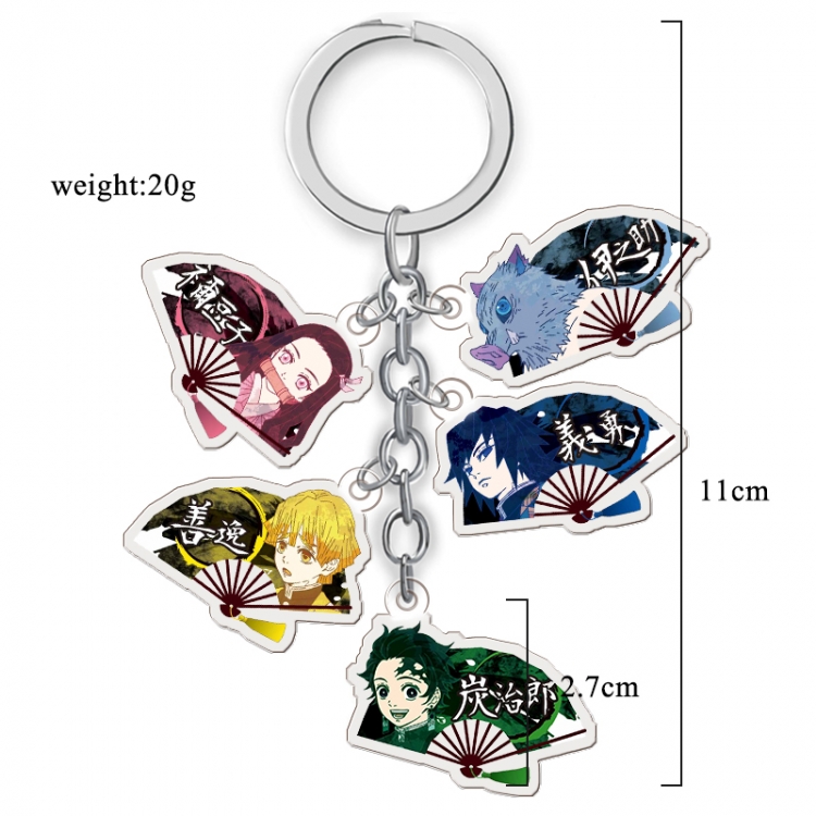 Demon Slayer Kimets Anime acrylic keychain price for 5 pcs  A119