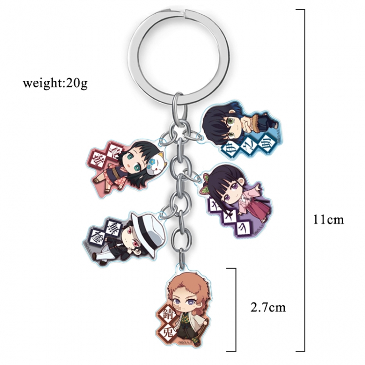 Demon Slayer Kimets Anime acrylic keychain price for 5 pcs  A161