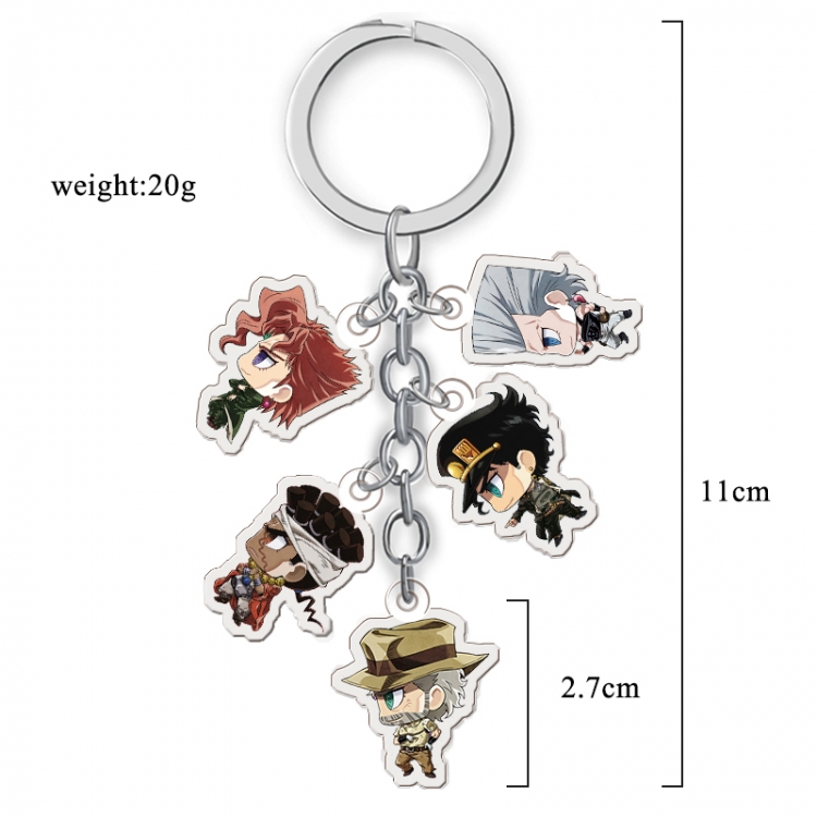 JoJos Bizarre Adventure Anime acrylic keychain price for 5 pcs A086