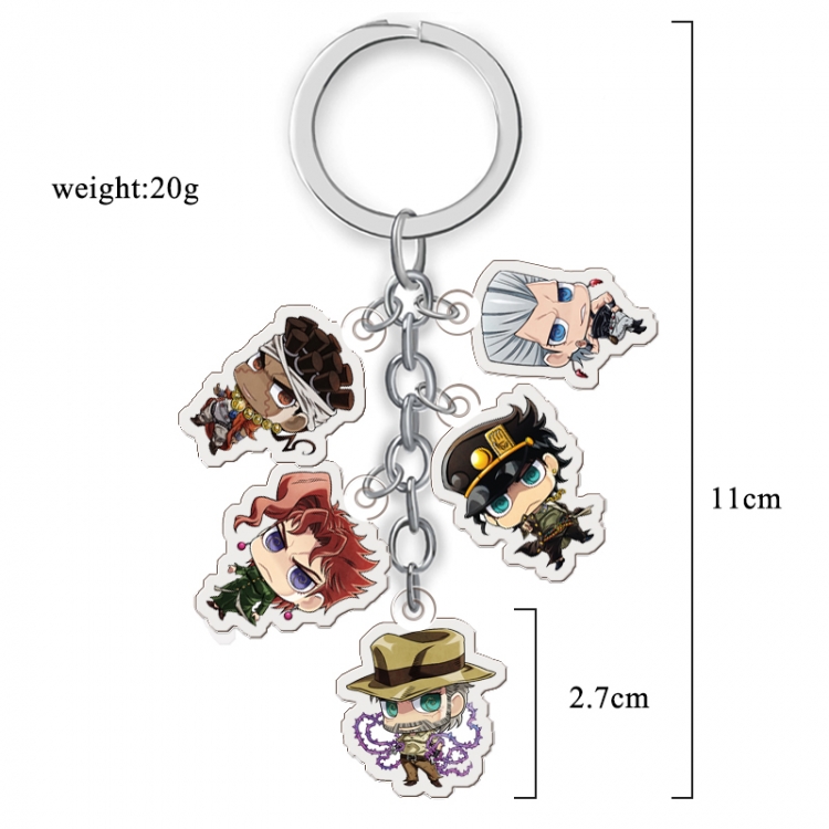 JoJos Bizarre Adventure Anime acrylic keychain price for 5 pcs A085