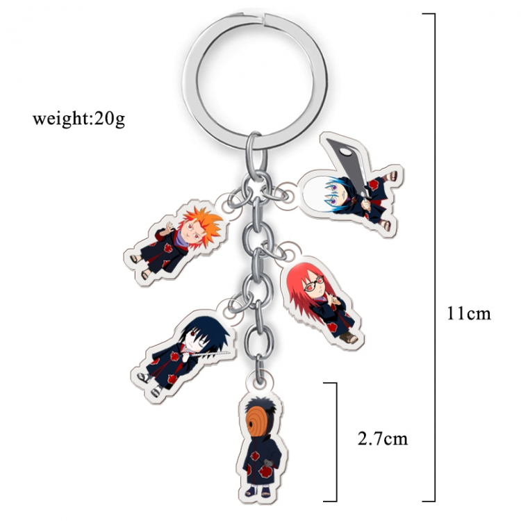 Naruto Anime acrylic keychain price for 5 pcs A148
