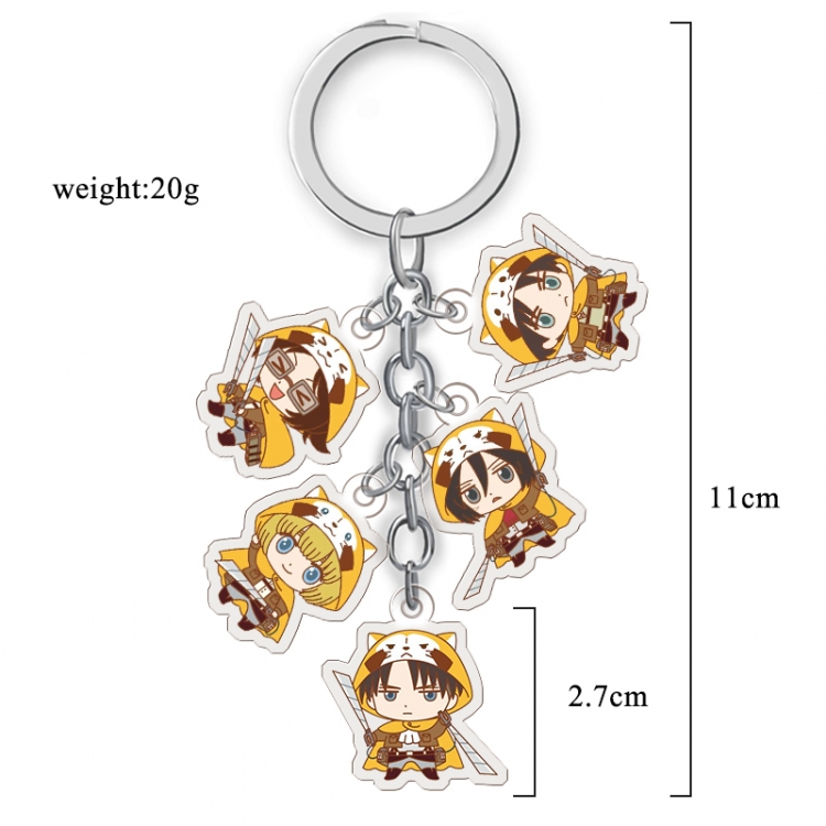 Shingeki no Kyojin Anime acrylic keychain price for 5 pcs A133