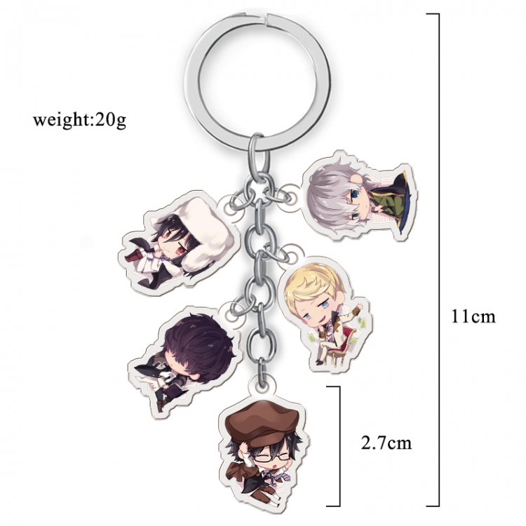 Bungo Stray Dogs Anime acrylic keychain price for 5 pcs A116