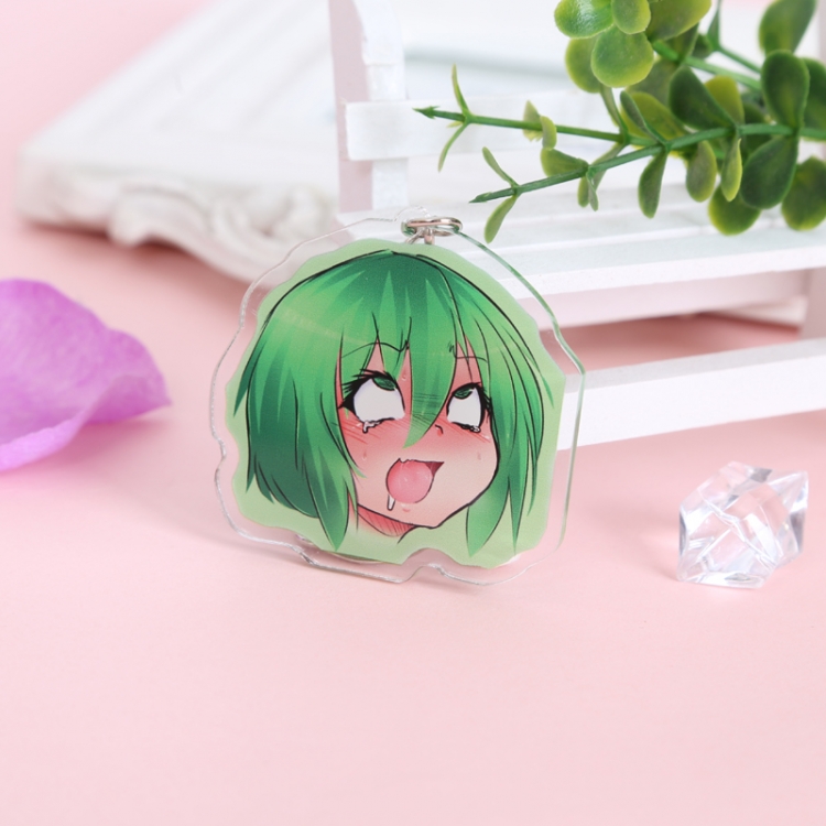 Ahegao Peace Anime acrylic keychain price for 5 pcs 4178