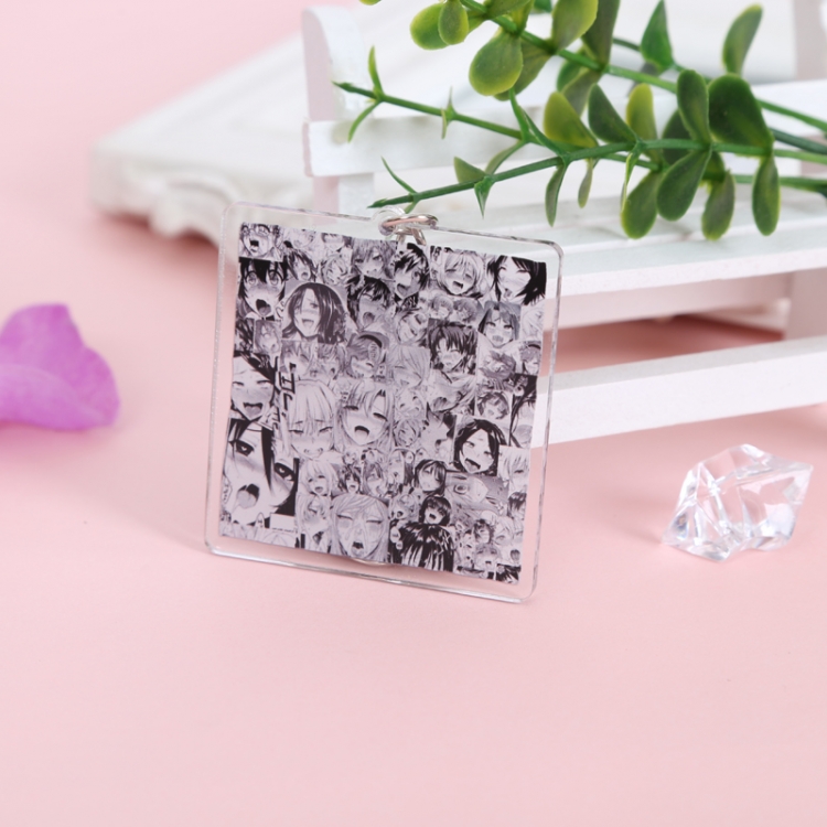 Ahegao Peace Anime acrylic keychain price for 5 pcs 4182