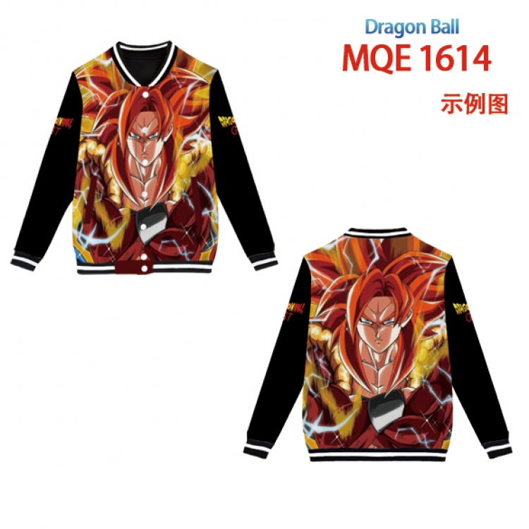 DRAGON BALL Full color round neck baseball uniform coat Hoodie XS to 4XL 8 sizes MQE1614