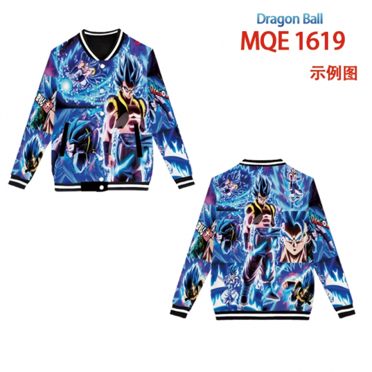 DRAGON BALL Full color round neck baseball uniform coat Hoodie XS to 4XL 8 sizes MQE1619