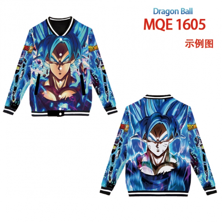 DRAGON BALL Full color round neck baseball uniform coat Hoodie XS to 4XL 8 sizes MQE1605