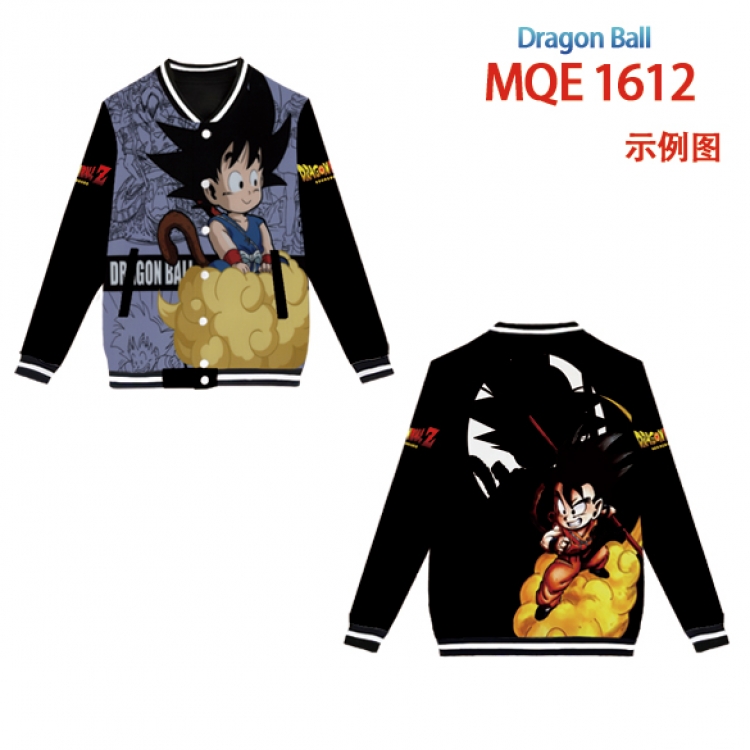 DRAGON BALL Full color round neck baseball uniform coat Hoodie XS to 4XL 8 sizes MQE1612