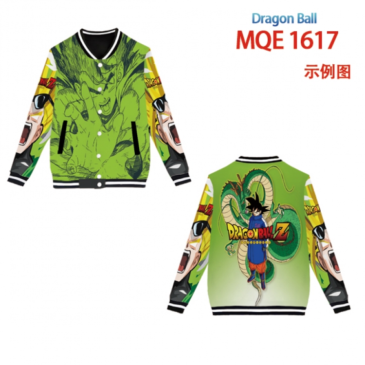 DRAGON BALL Full color round neck baseball uniform coat Hoodie XS to 4XL 8 sizes MQE1617