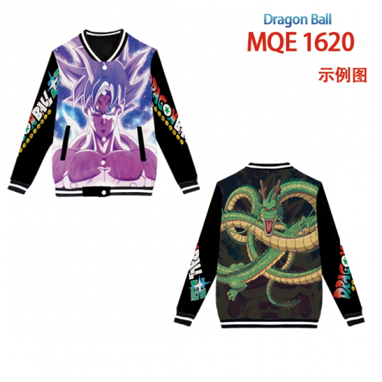 DRAGON BALL Full color round neck baseball uniform coat Hoodie XS to 4XL 8 sizes MQE1620
