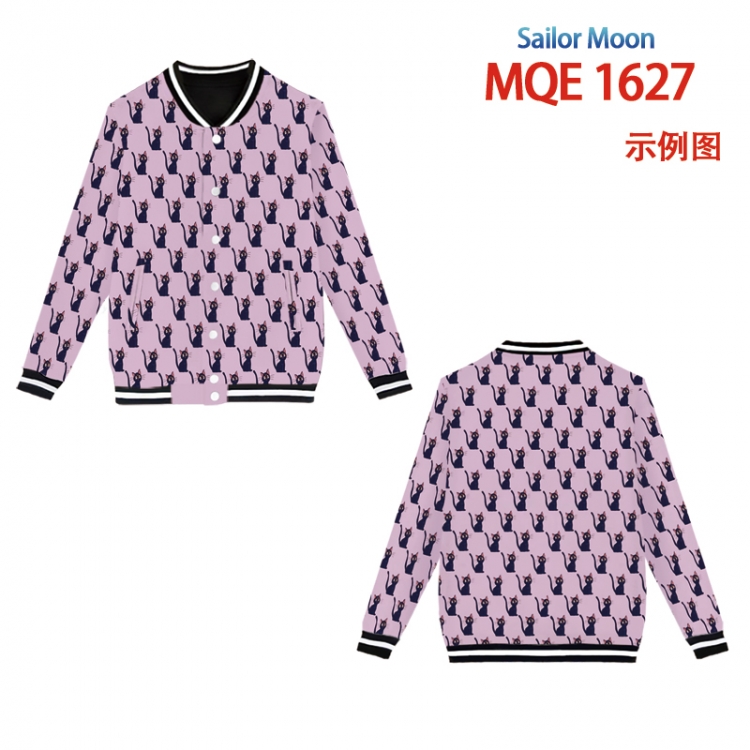 Sailor Moon Full color round neck baseball uniform coat Hoodie XS to 4XL 8 sizes MQE1627