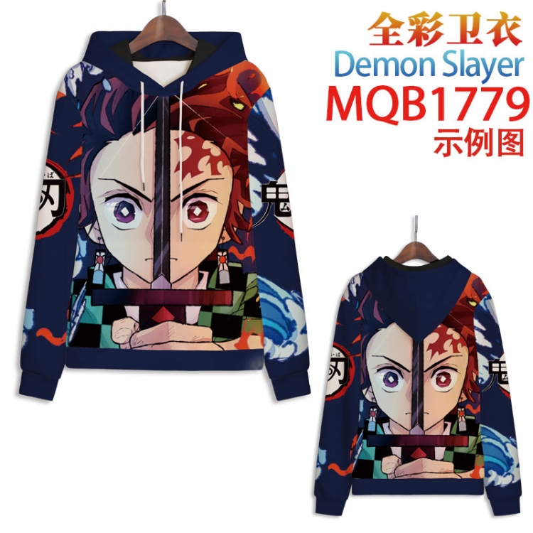 Demon Slayer Kimets Full Color Patch pocket Sweatshirt Hoodie 8 sizes from  XS to XXXXL MQB1779