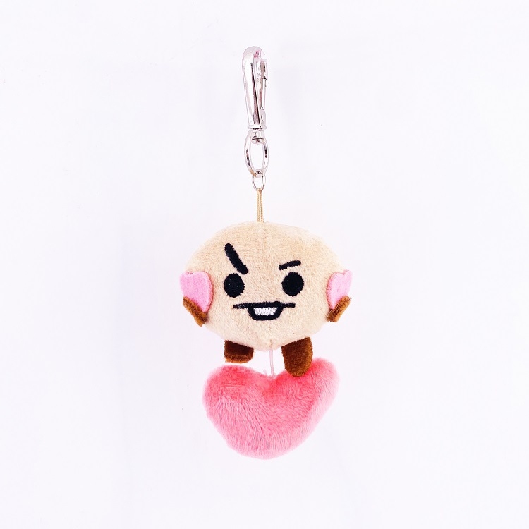 BTS Cartoon plush toy doll keychain pendant price for 5 pcs 8-11cm