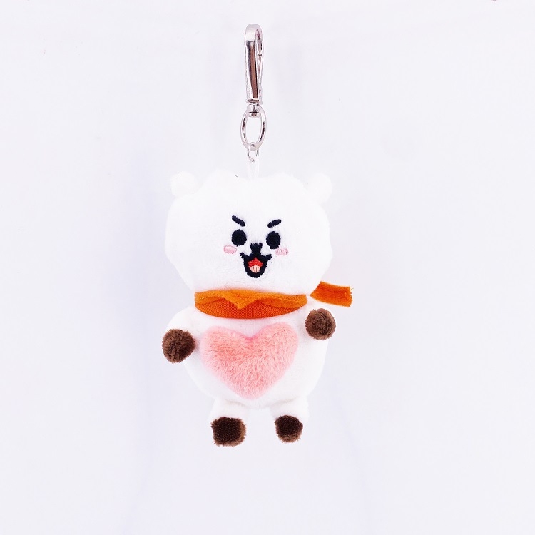 BTS Cartoon plush toy doll keychain pendant price for 5 pcs 8-11cm