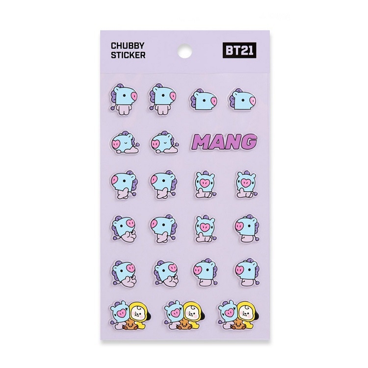 BTS BT21 cartoon bubble stickers stereo stickers a set price for 10 pcs 10X18CM