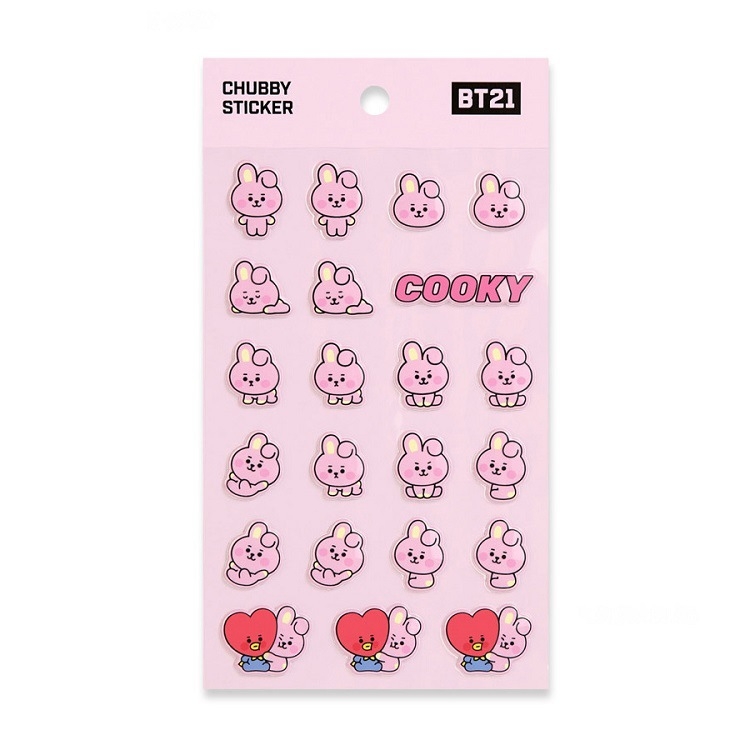 BTS BT21 cartoon bubble stickers stereo stickers a set price for 10 pcs 10X18CM