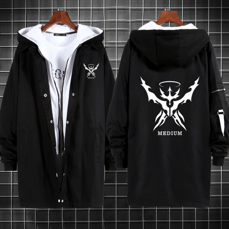 Arknights Anime fake two sweater coat long trench coat 5 sizes from M to 3XL