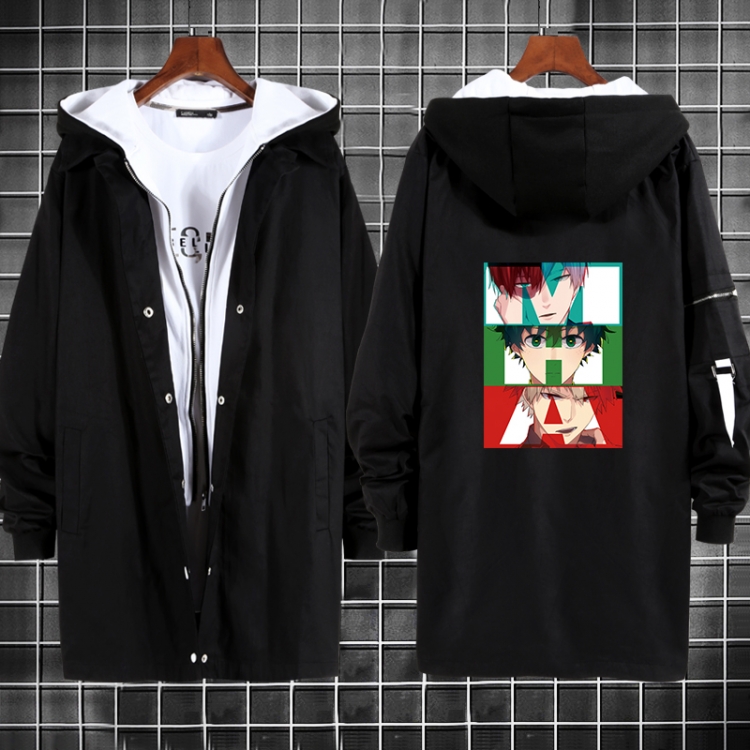 My Hero Academia Anime fake two sweater coat long trench coat 5 sizes from M to 3XL