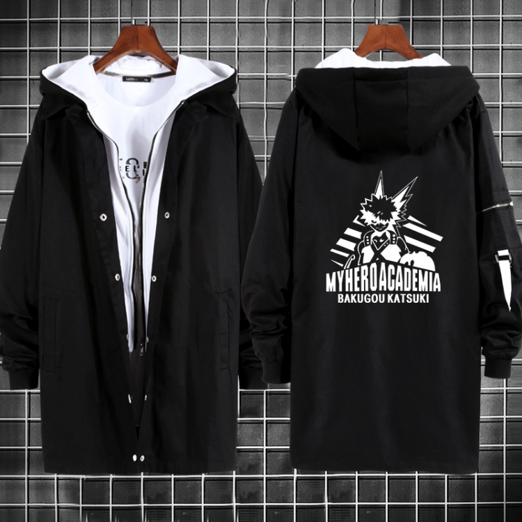 My Hero Academia Anime fake two sweater coat long trench coat 5 sizes from M to 3XL