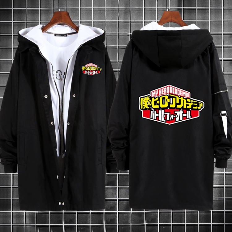 My Hero Academia Anime fake two sweater coat long trench coat 5 sizes from M to 3XL