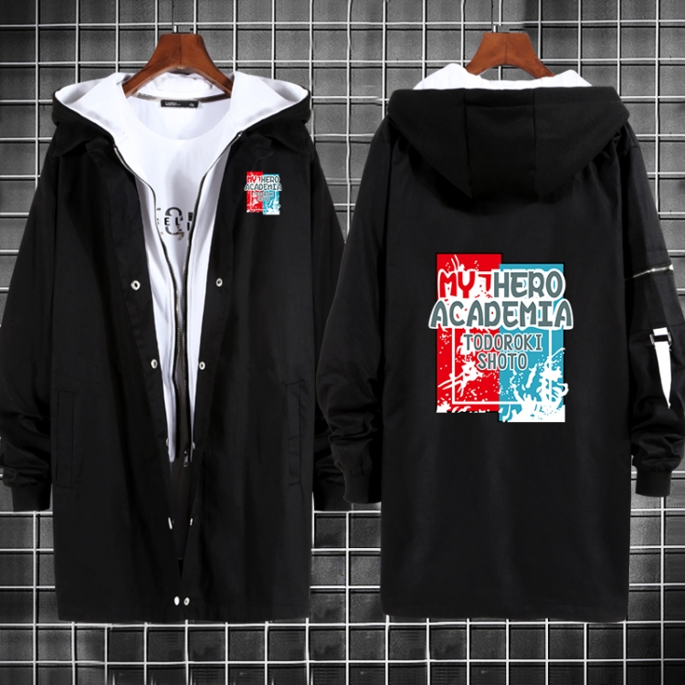 My Hero Academia Anime fake two sweater coat long trench coat 5 sizes from M to 3XL