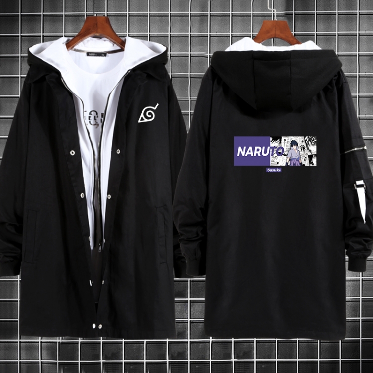 Naruto Anime fake two sweater coat long trench coat 5 sizes from M to 3XL