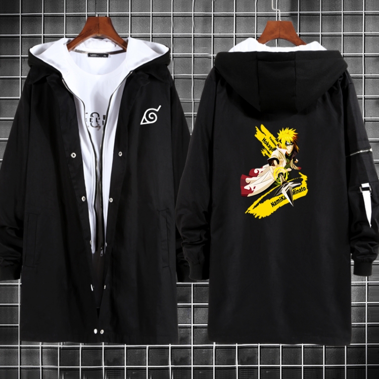 Naruto Anime fake two sweater coat long trench coat 5 sizes from M to 3XL