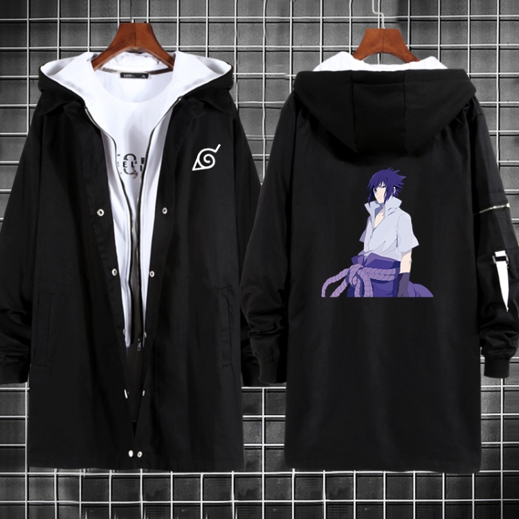 Naruto Anime fake two sweater coat long trench coat 5 sizes from M to 3XL