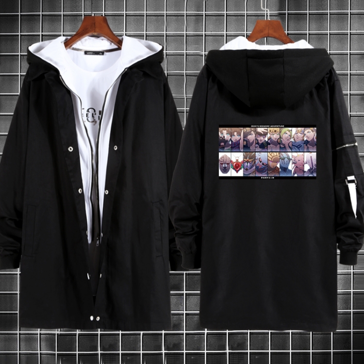 JoJos Bizarre Adventure Anime fake two sweater coat long trench coat 5 sizes from M to 3XL