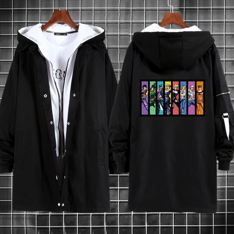 JoJos Bizarre Adventure Anime fake two sweater coat long trench coat 5 sizes from M to 3XL