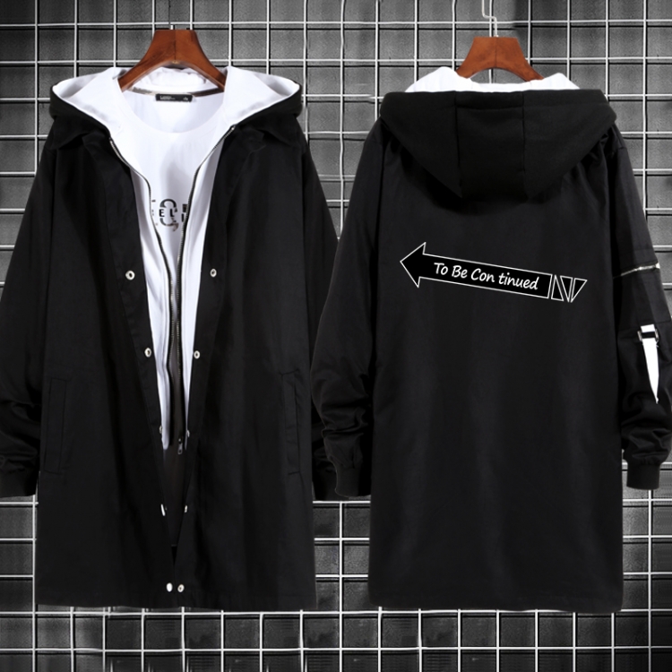 JoJos Bizarre Adventure Anime fake two sweater coat long trench coat 5 sizes from M to 3XL