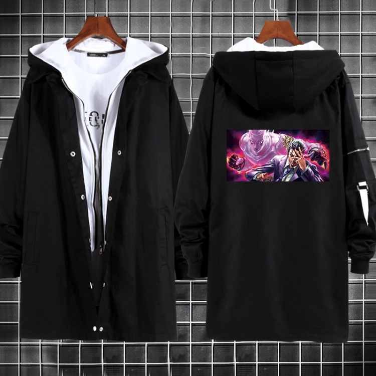 JoJos Bizarre Adventure Anime fake two sweater coat long trench coat 5 sizes from M to 3XL